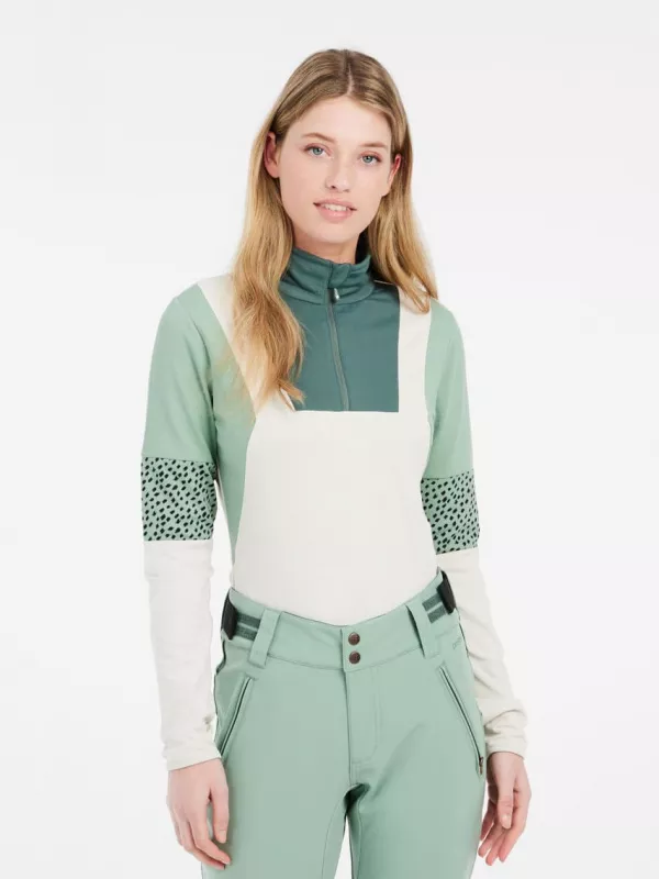 PRTMORPH 1/4 zip active top Evergreen